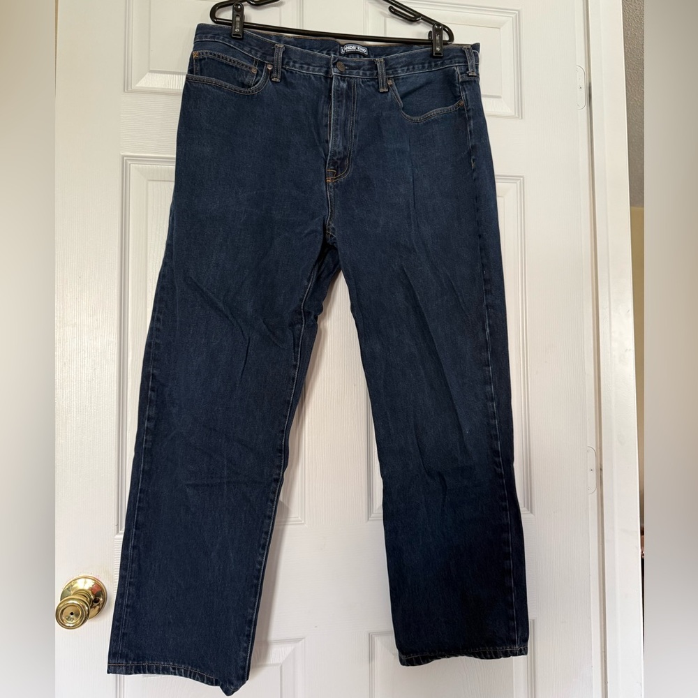 Lands’ End Men's Dark Blue Relaxed Fit Jeans